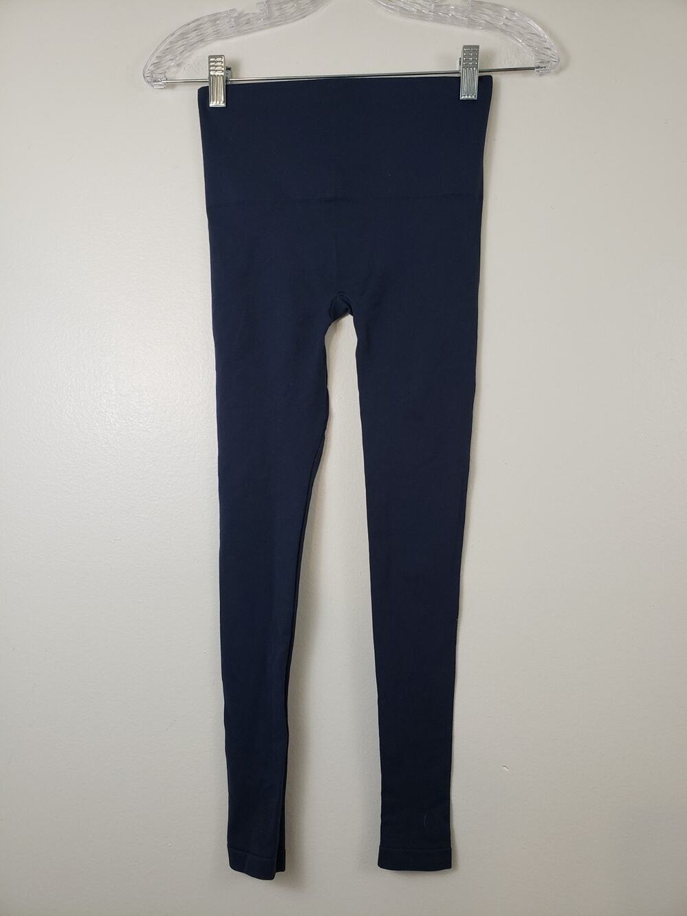Spanx Seamless Womens Leggings Size Small Navy Yoga